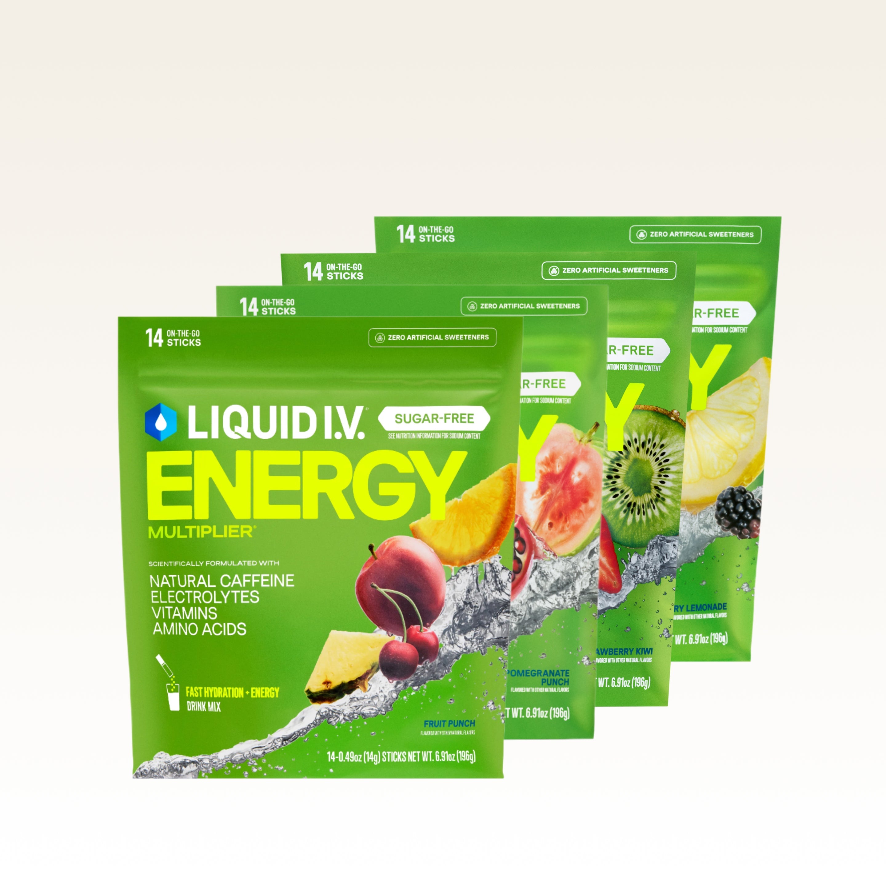 Sugar-Free Energy Fruity Bundle - On The Go Drink Mix Packets