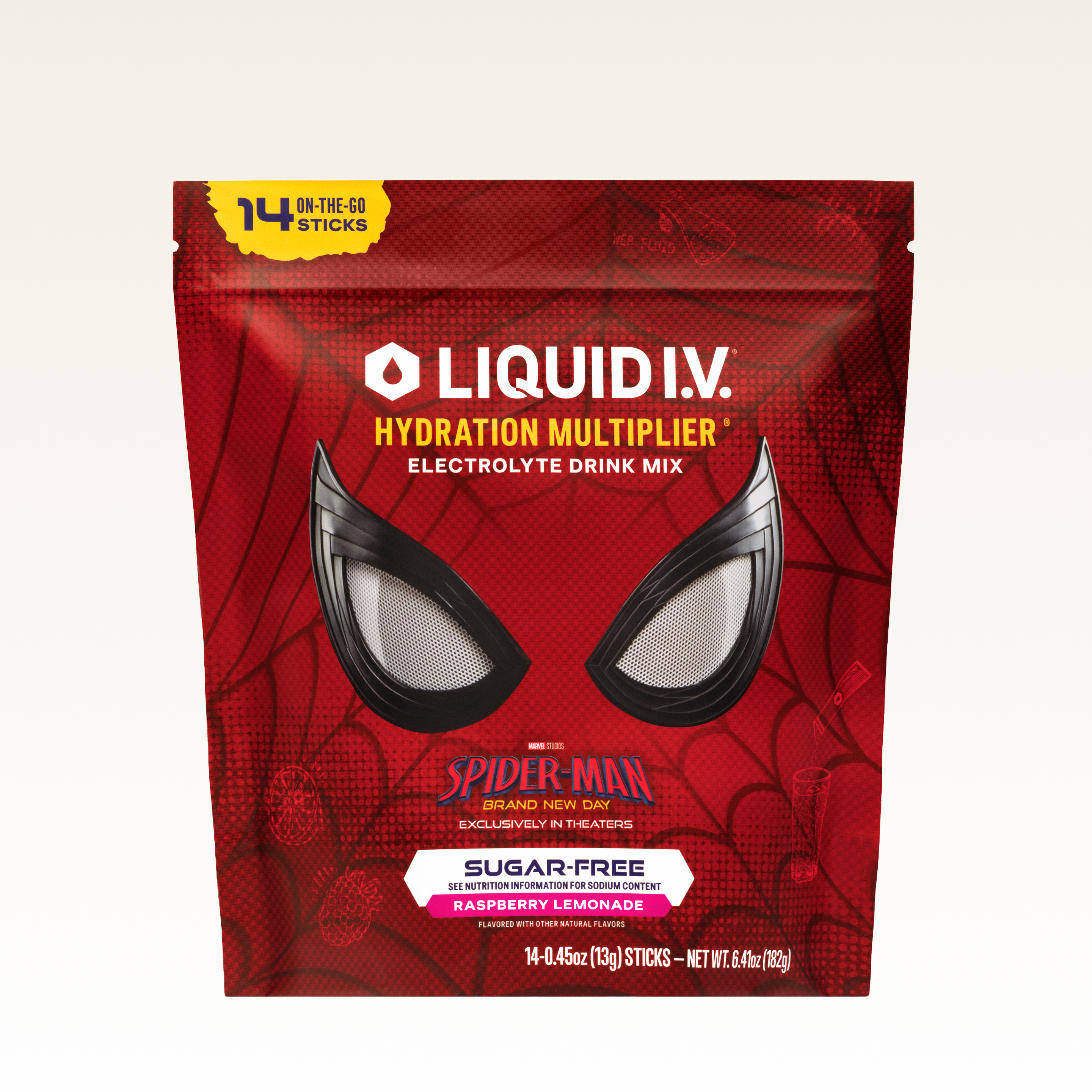 Limited Edition Spider-Man Raspberry Lemonade Hydration Multiplier® Sugar-Free - Morning Ready Electrolytes Made Easy