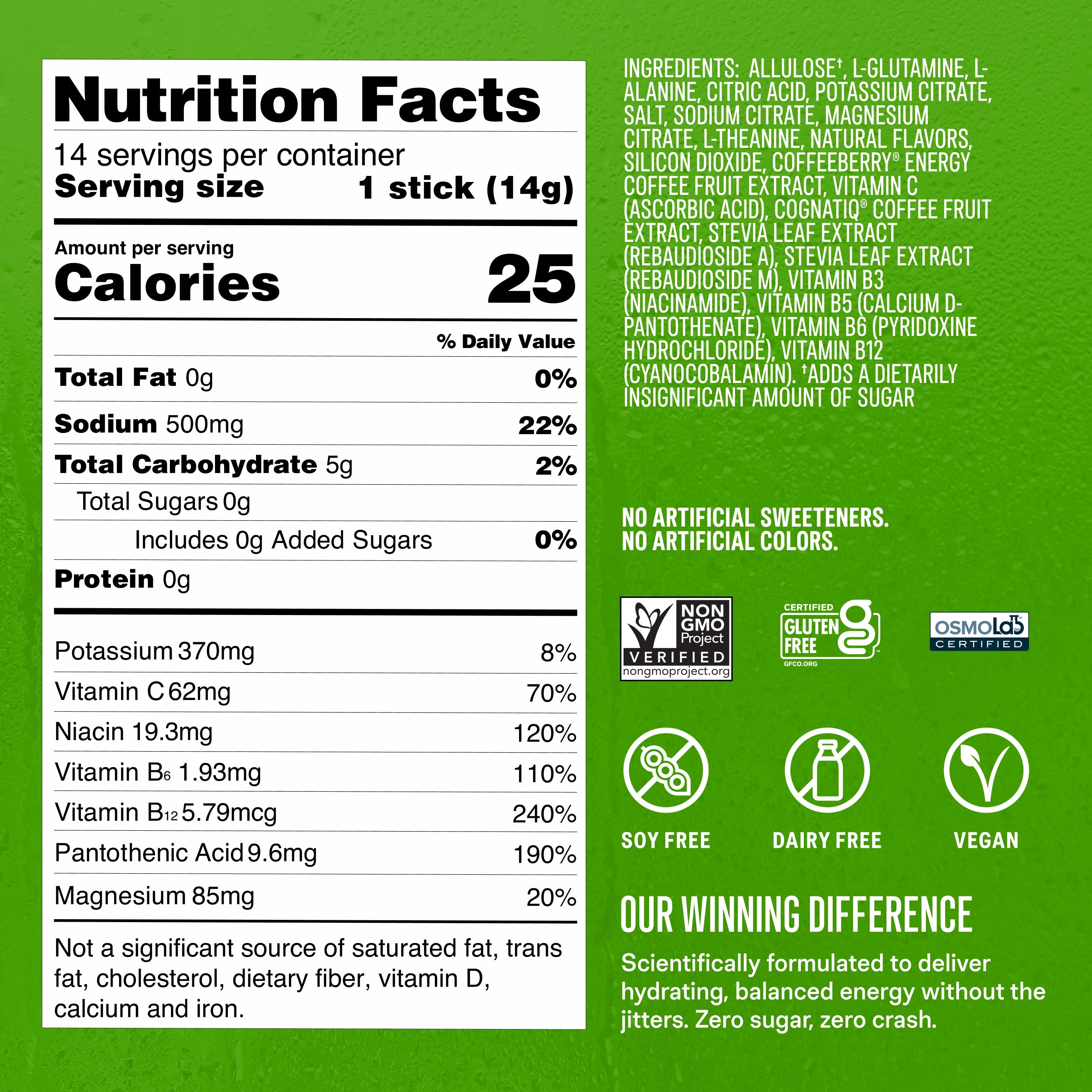 Fruit Punch Hydration Sugar-Free Energy Multiplier® - Pocket Friendly Hydration For Everyday Sips