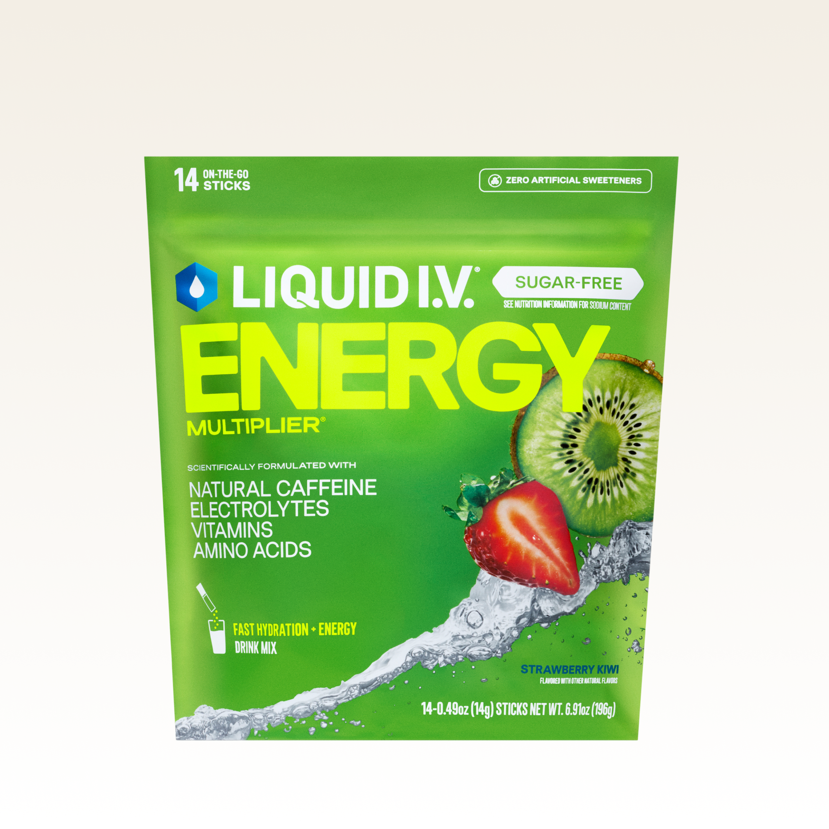 Strawberry Kiwi Hydration Sugar-Free Energy Multiplier® - Smooth Taste Hydration Packets